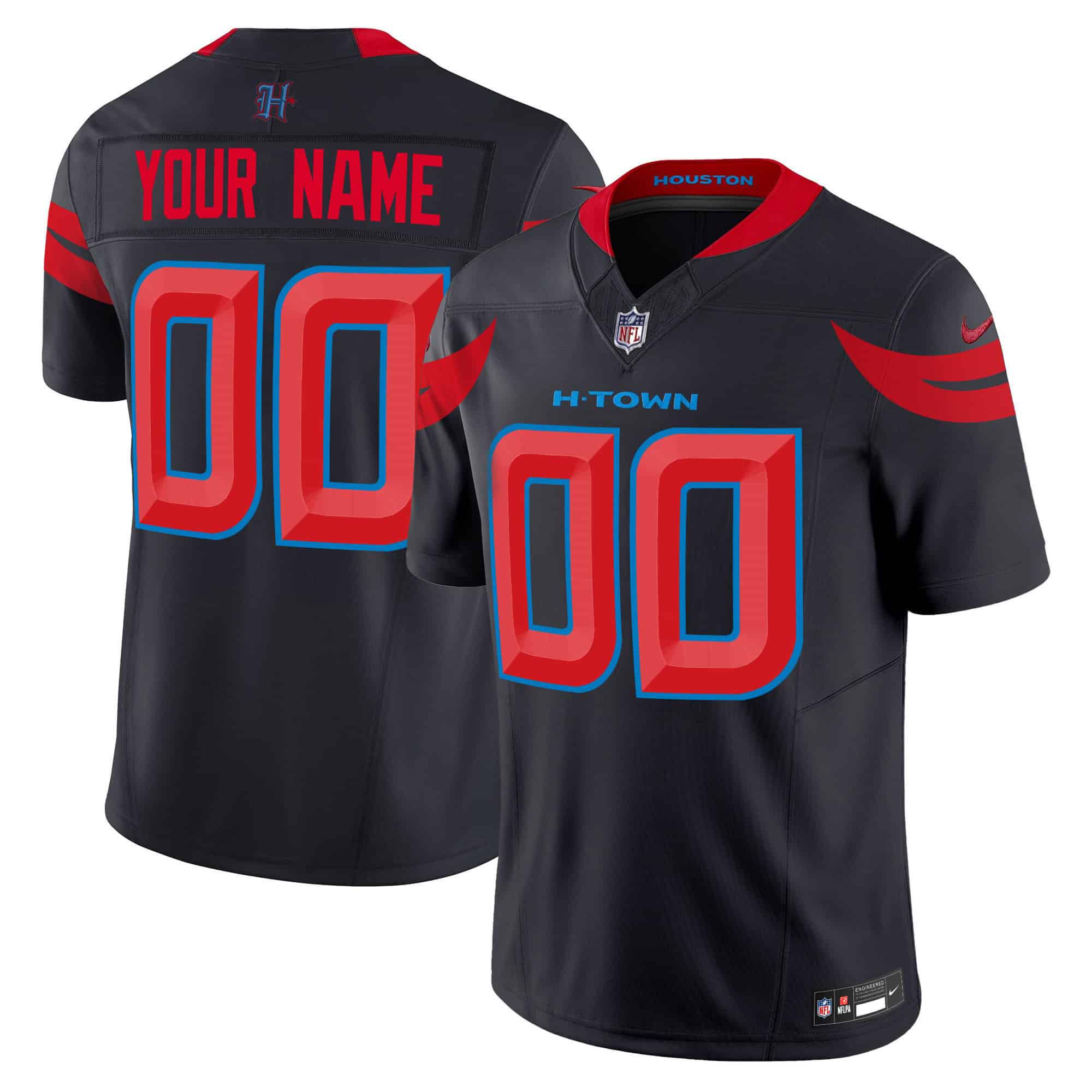 Men Houston Texans Black 2024 Nike Vapor Limited Custom NFL Jersey style 2->customized nfl jersey->Custom Jersey